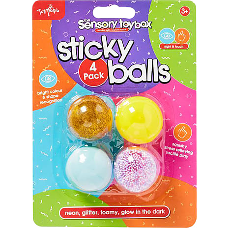 Pocket money Sticky balls 4-pak – flere varianter – assorteret