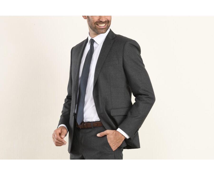 Veste de costume homme Gris Foncé Chiné - LAZARE