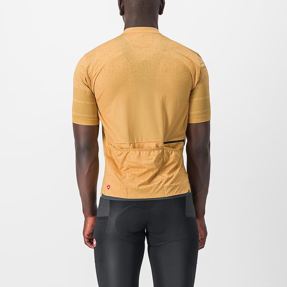 Castelli Unlimited Terra Fietsshirt Korte Mouwen Geel Heren