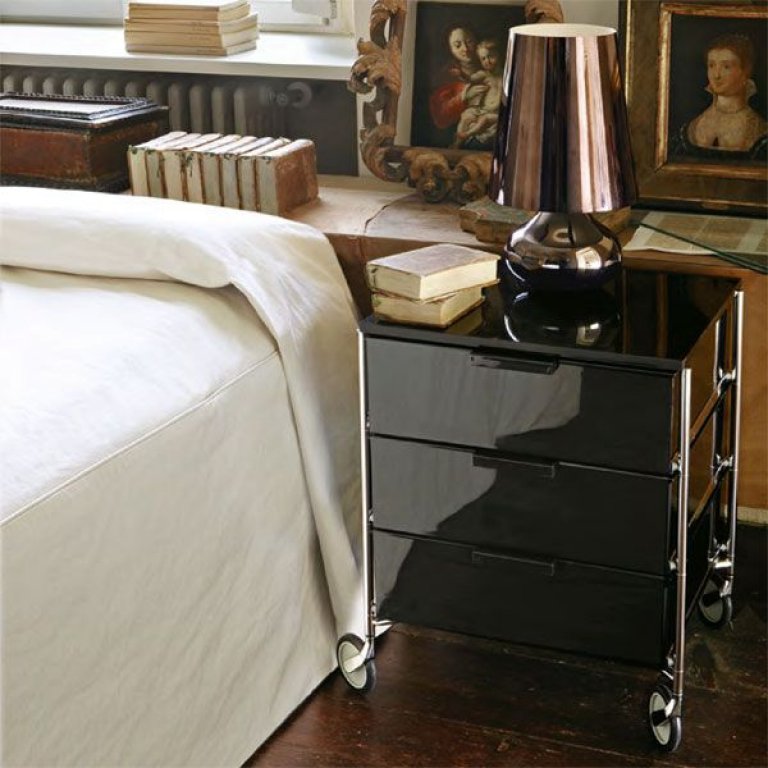 Kartell Mobil 3 trolley kobaltblauw