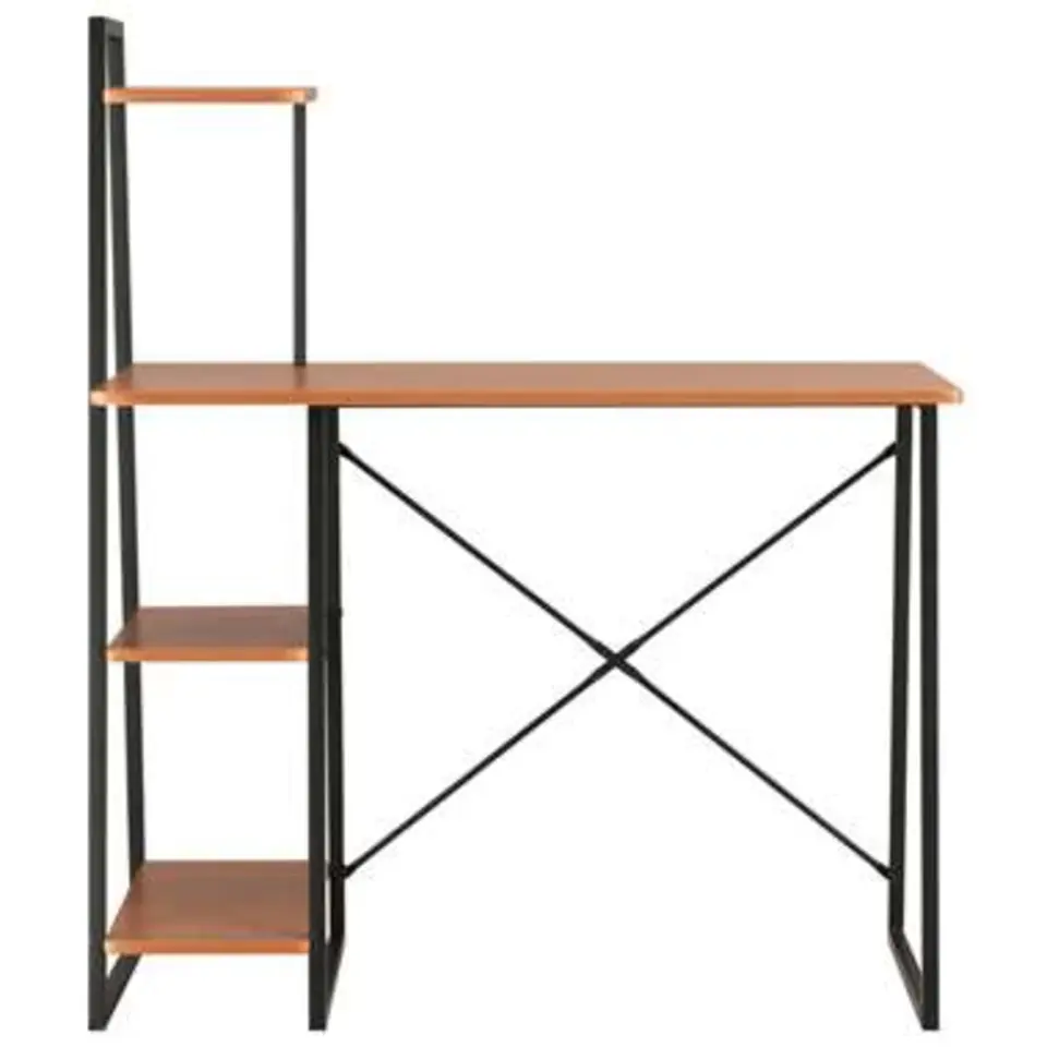 vidaXL - Bureau - Bruin - Bewerkt hout