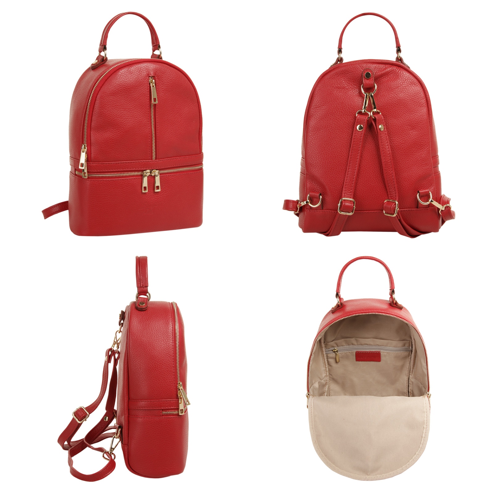 Samantha Look Cityrucksack echt Leder, Made in Italy