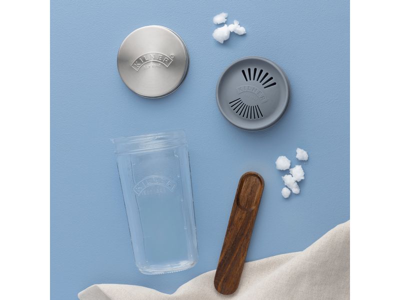 Kilner Kefir Fermenter Set 500 ml, 1 Stück Set zum Fermentieren inklusive Silikondeckel und Luftschloss