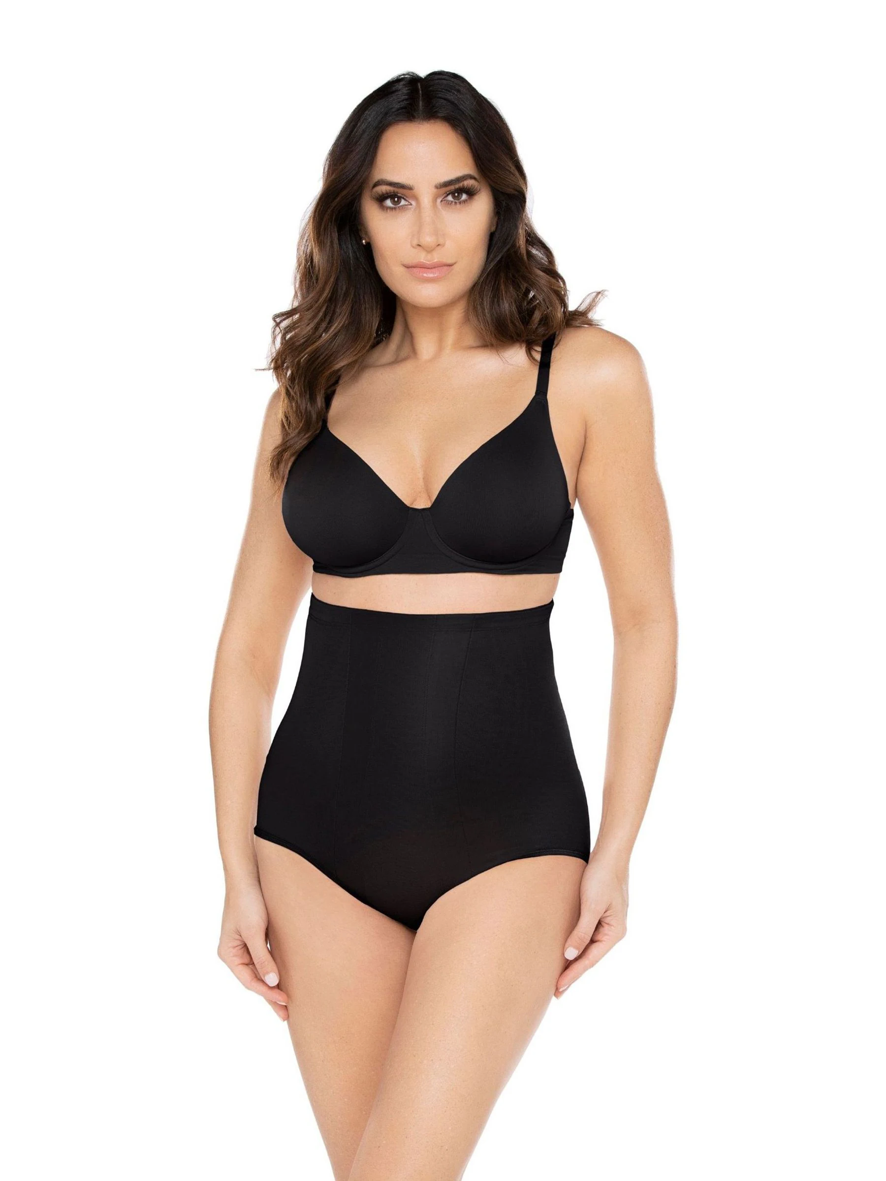 Zwart - Miraclesuit extra verstevigde buikcorrigerende slip met hoge taille