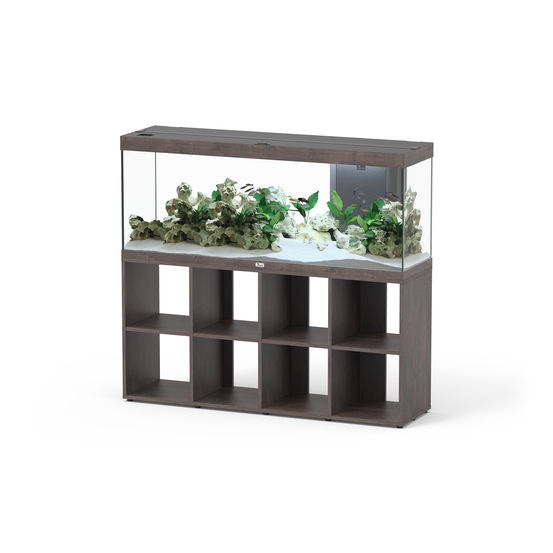 Aquarium équipé Meuble Standard Splendid Led Chêne Brun L150xP40xH61cm