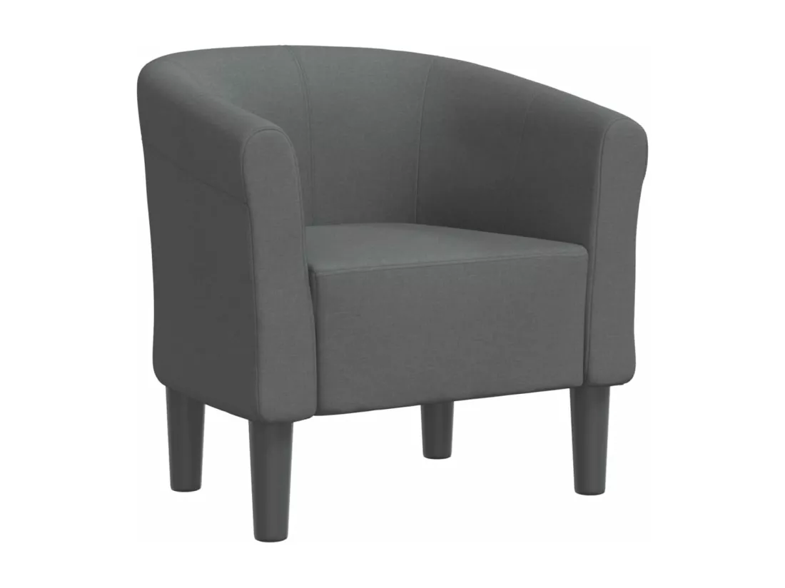 Chaise cabriolet gris foncé tissu
