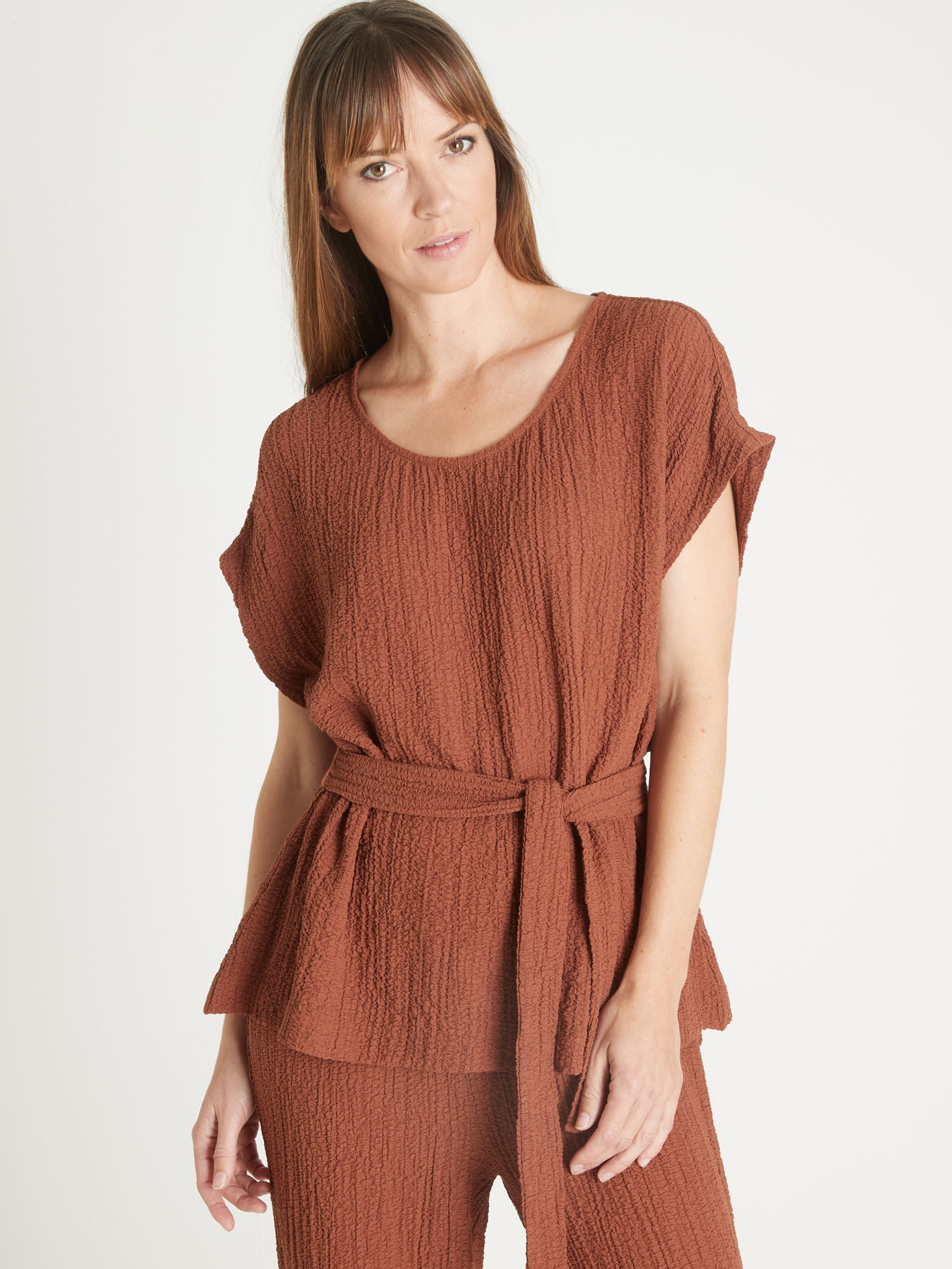 Blouse en seersucker