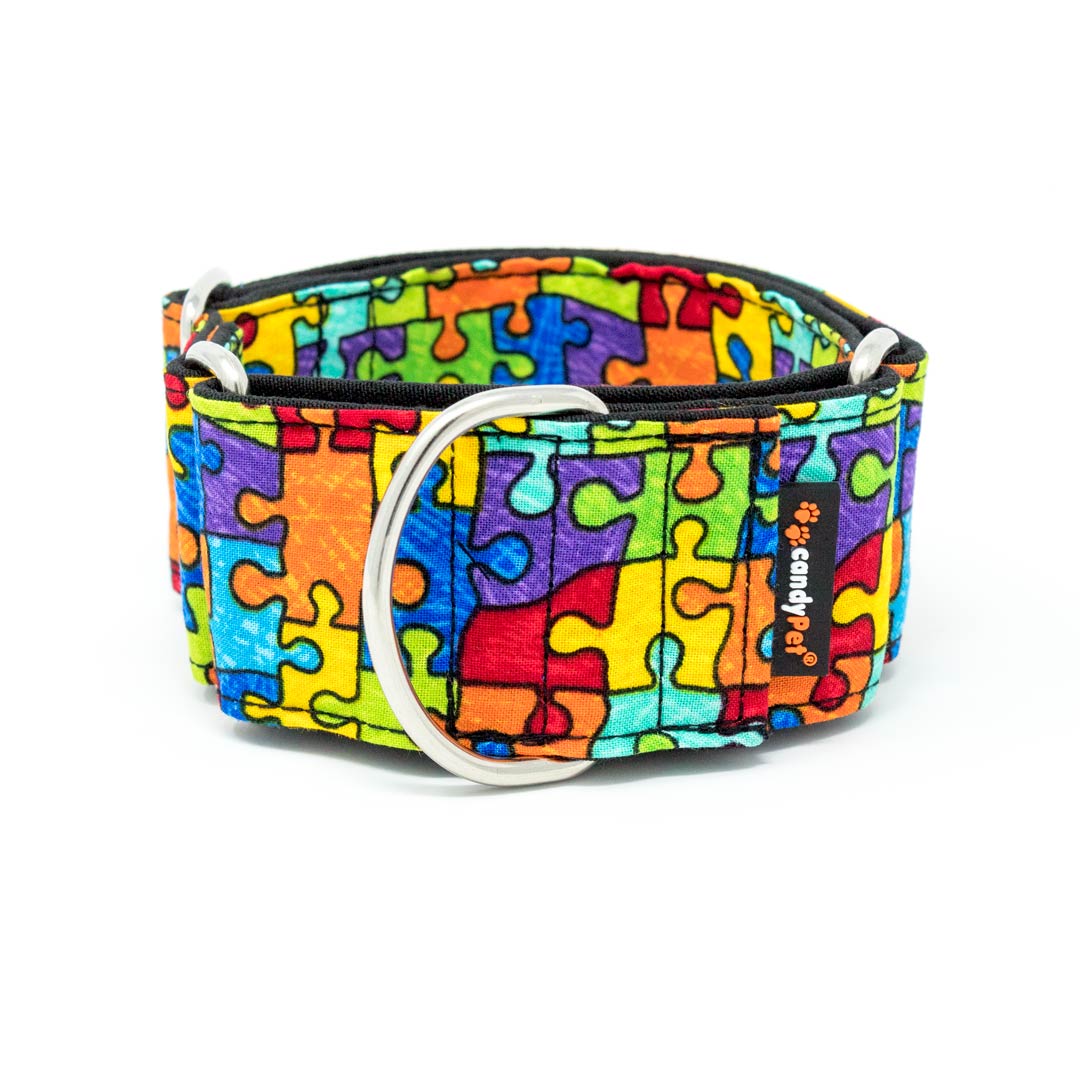 Coleira Martingale candyPet® para Cães - Modelo Multicolorido, EXTRA LARGA