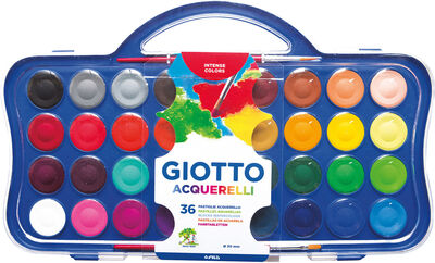 Giotto Aquarelli Vannfarger 36-pack, Flerfarget
