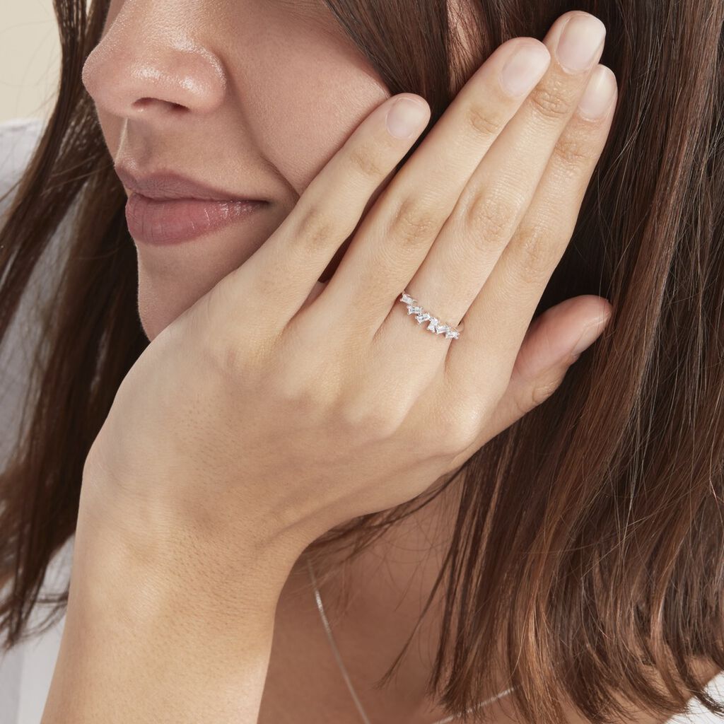 Bague Adonia Argent Blanc Oxyde De Zirconium