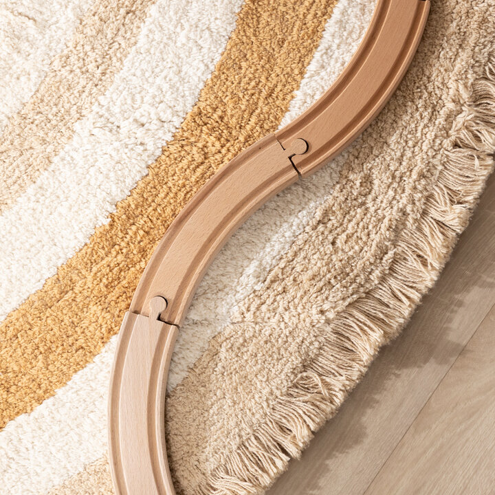 Rond wasbaar kinderkleed - Milo Beige | 100% katoen