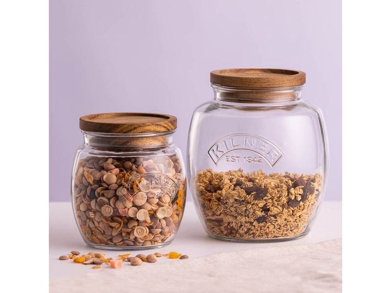 Kilner Einmachglas Universal 2000 ml, 1 Stück Sturzglas mit Deckelrahmen und Dichtungsdeckel
