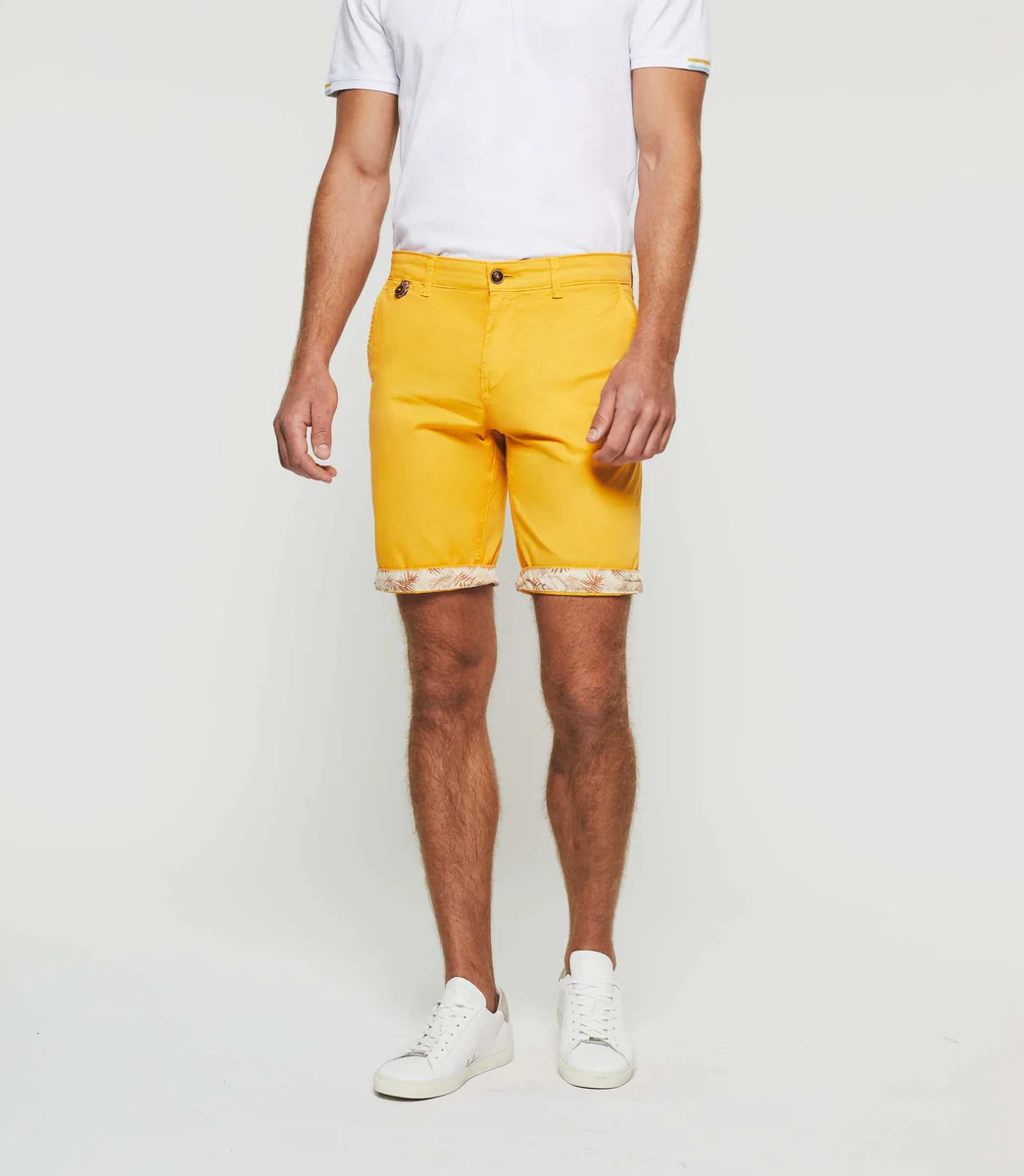 Bermuda fantaisie jaune 