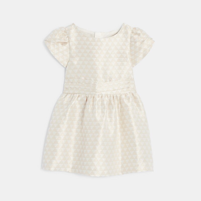 Robe de fête irisée fantaisie beige bébé fille Beige