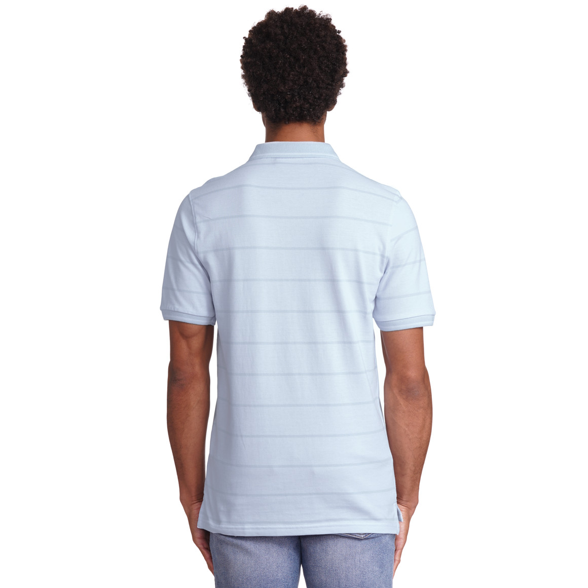 VanVaan Herren Poloshirt mit Streifen hellblau