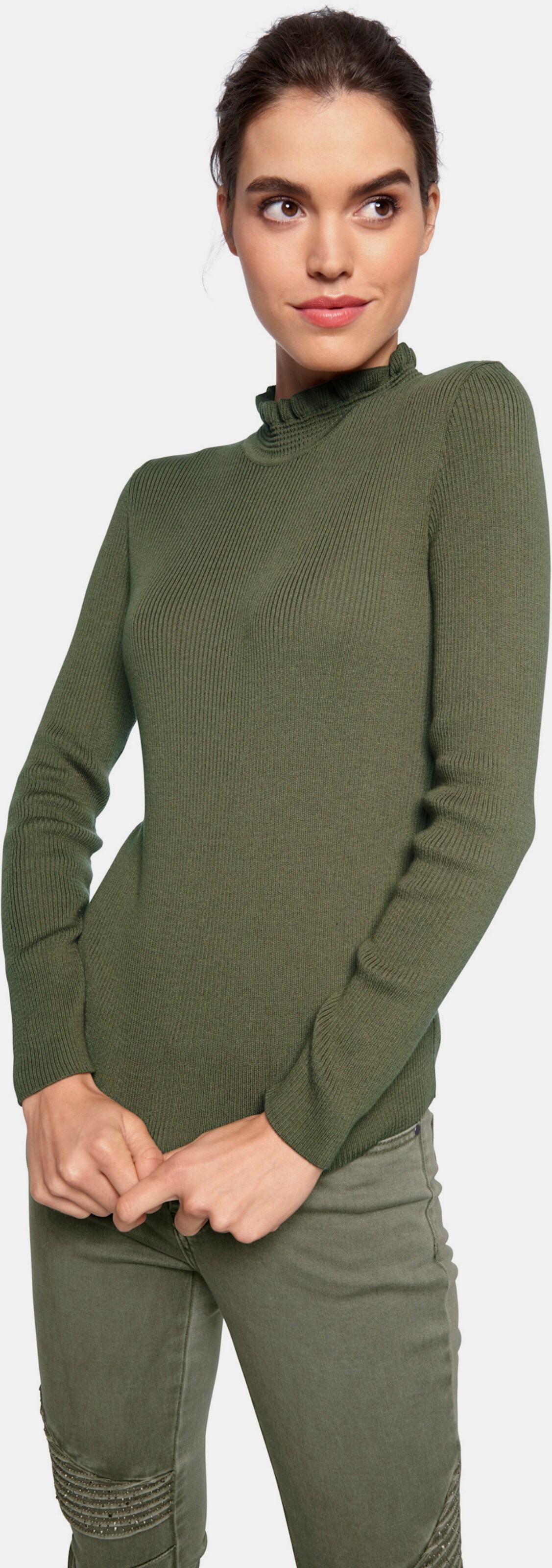 Stehkragen-Pullover