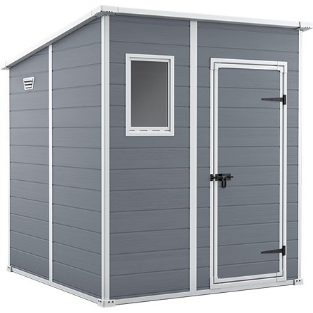 Gartenhaus MANOR PENT 6x5 - grau-weiß - 183,5x185 cm