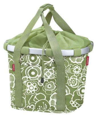 Panier Klickfix Bikebasket Fleurs Vertes