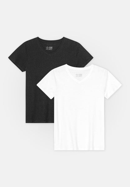 MODAL T-SHIRT MED V-HALS TIL KVINDER