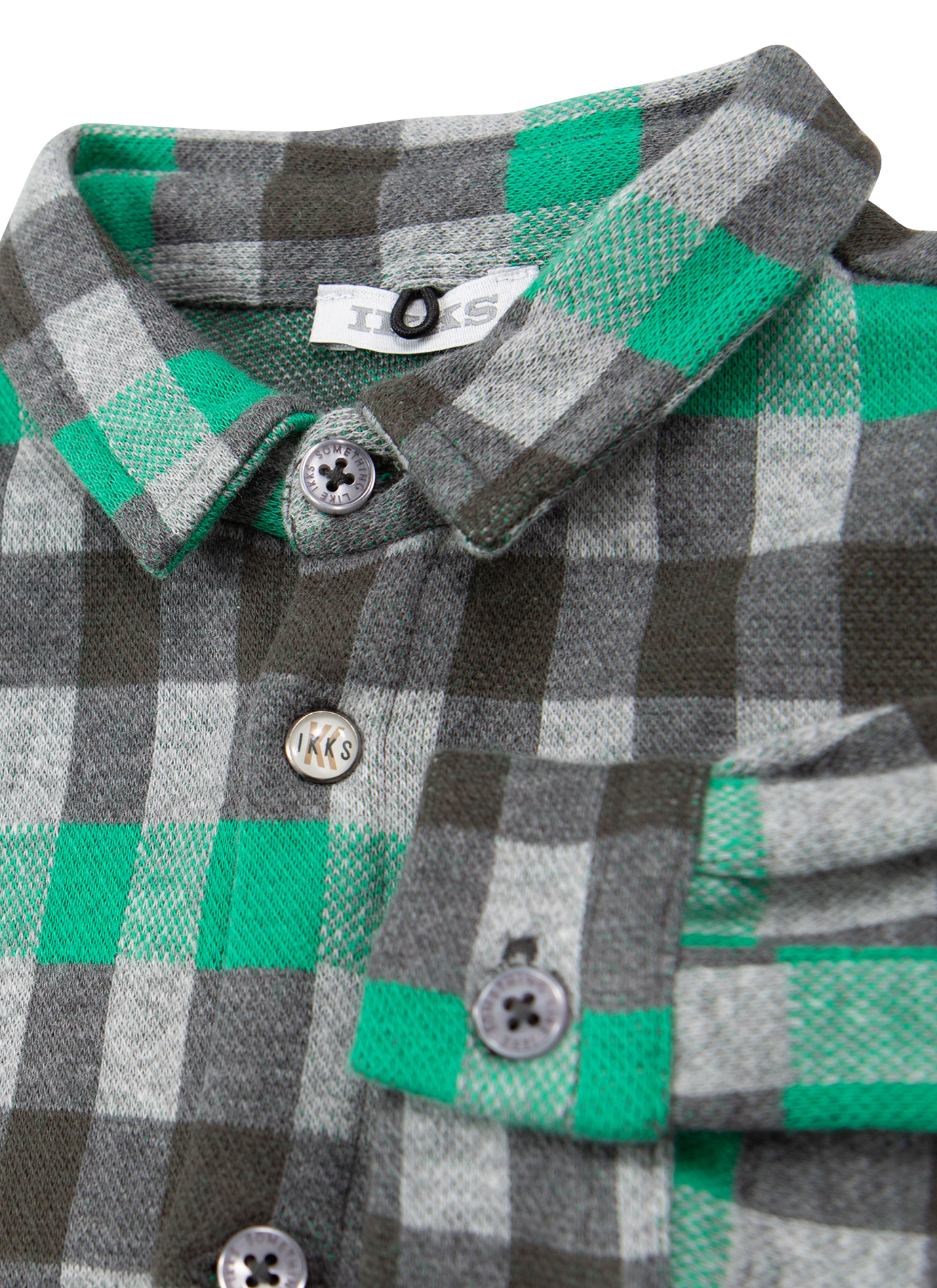 Chemise à carreaux en coton mélangé | Gris