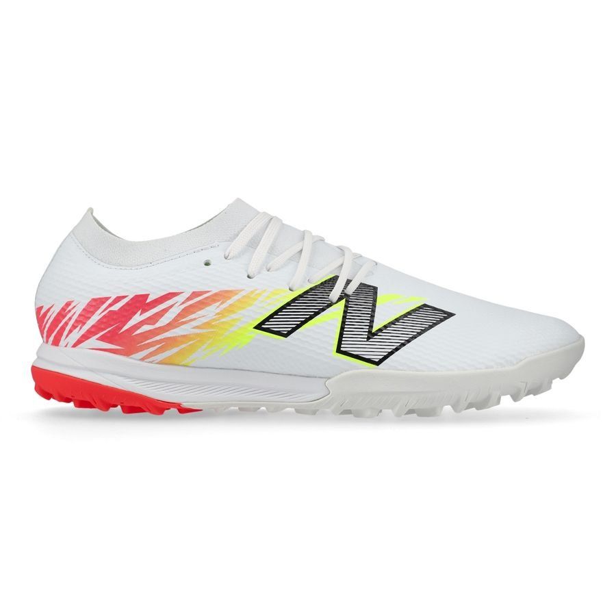 New Balance Furon V8 Team TF Flash Point - Blanc/Rouge/Argenté