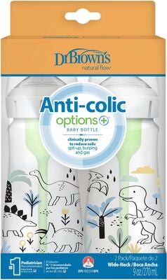 Dr. Brown's WideNeck Options+ Tåteflasker 270 ml 2-Pack, Hvit