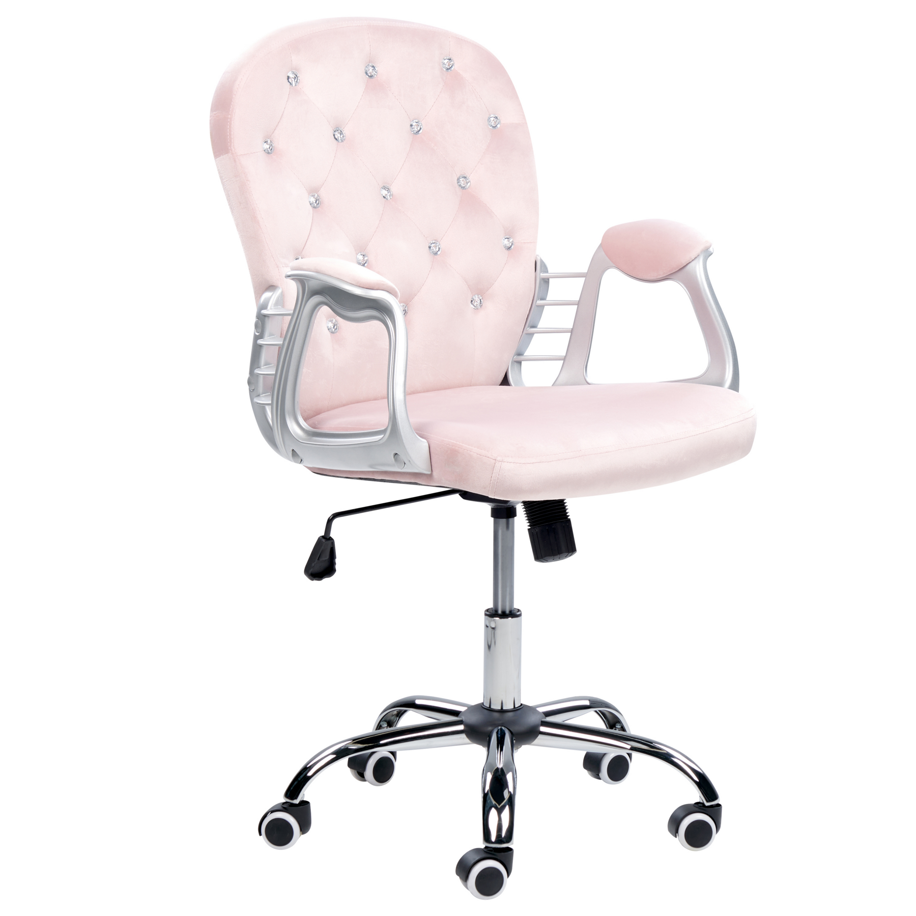 Beliani - PRINCESS - Bureaustoel - Pastelroze - Fluweel