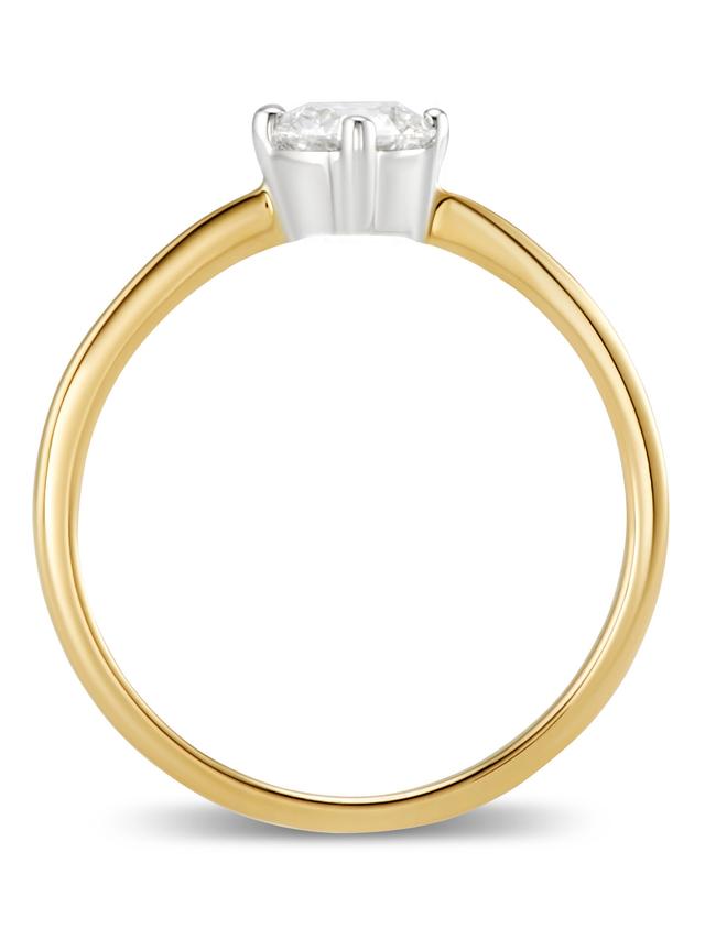 Brillant-Ring, 0,50 ct., SI, Gold 585, bicolor