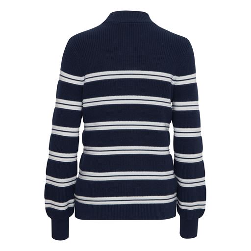 Fransa Stribet Strikbluse, Navy Blazer Mix, S