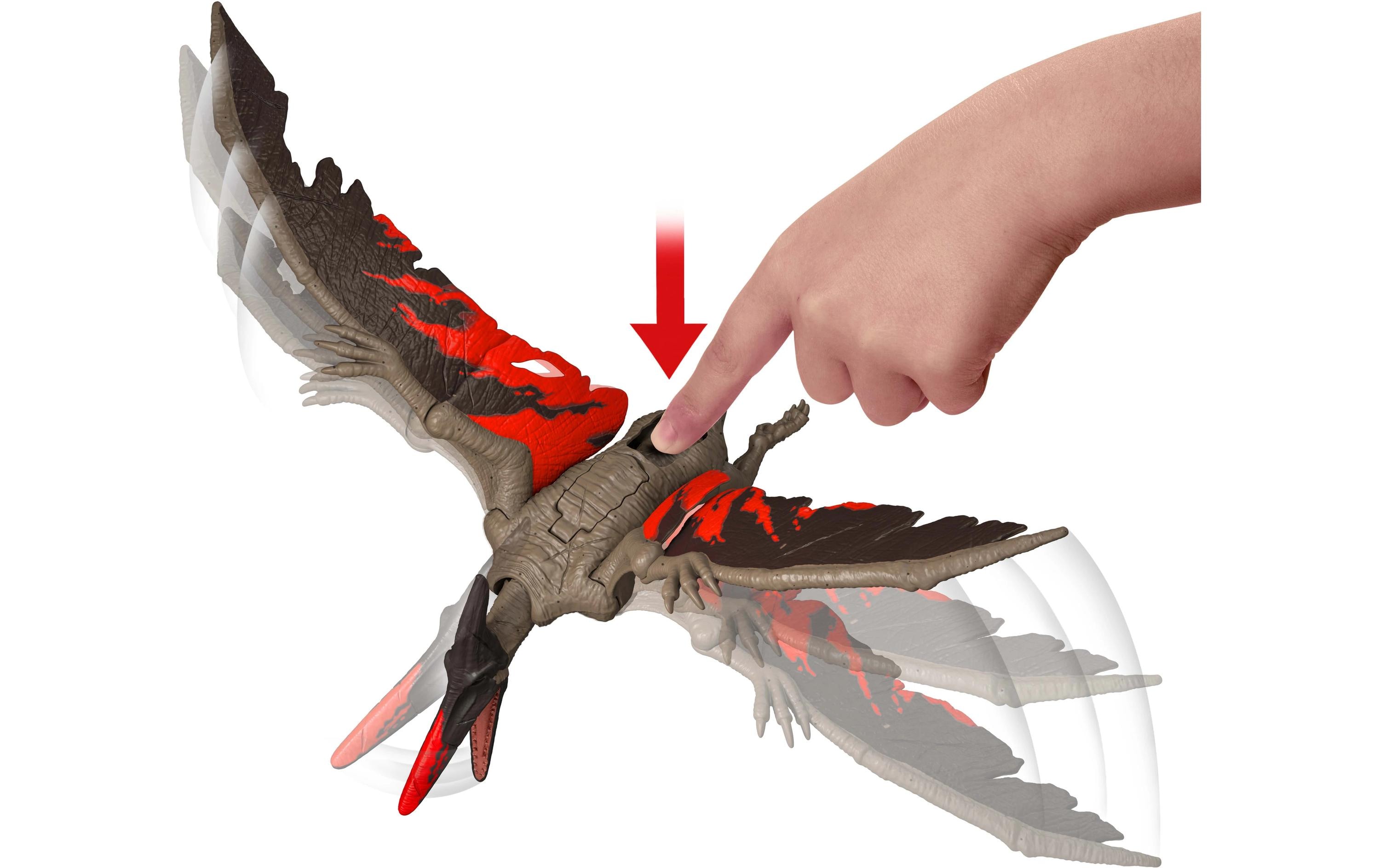 Jurassic World Wild Roar PteranodonDinosaurier-Spielzeug mit Brüllgeräuschen und Angriffsbewegung