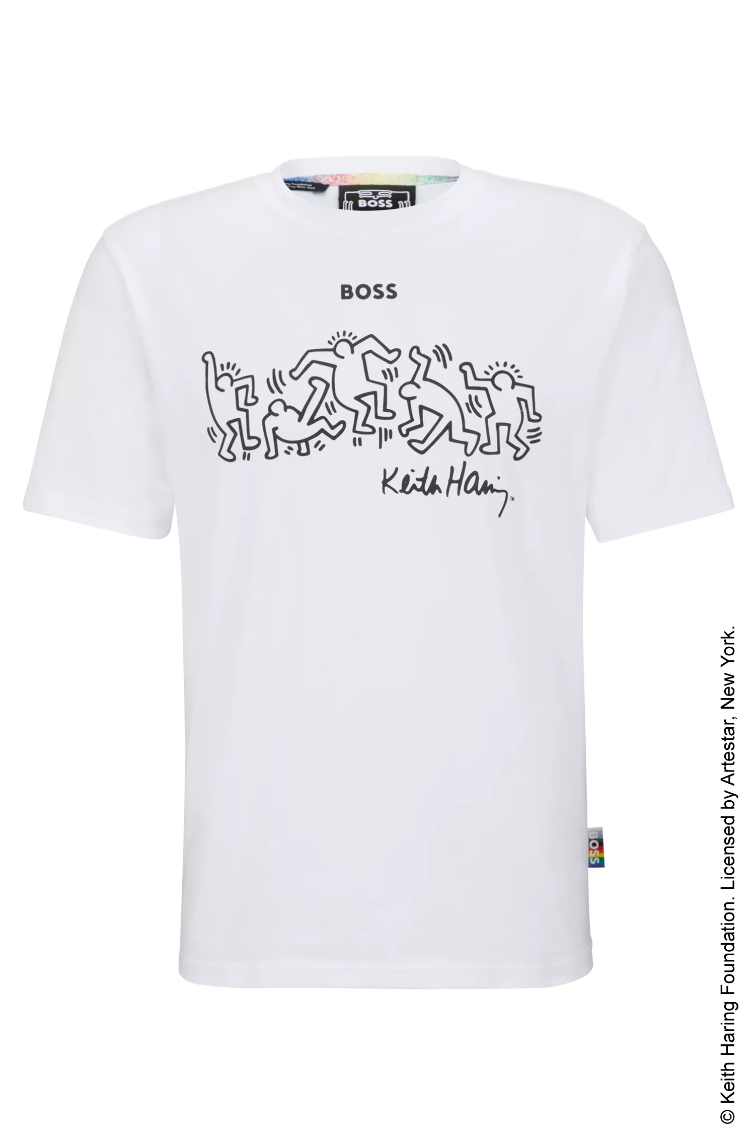 Camiseta unissex BOSS Black-BOSS x Keith Haring com estampa exclusiva do logo.