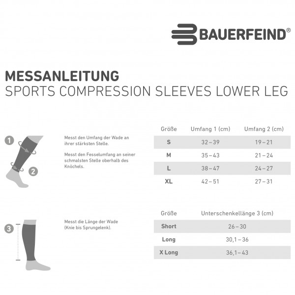 Bauerfeind Sports - Sports Compression Sleeves Lower Leg - Jambières sport