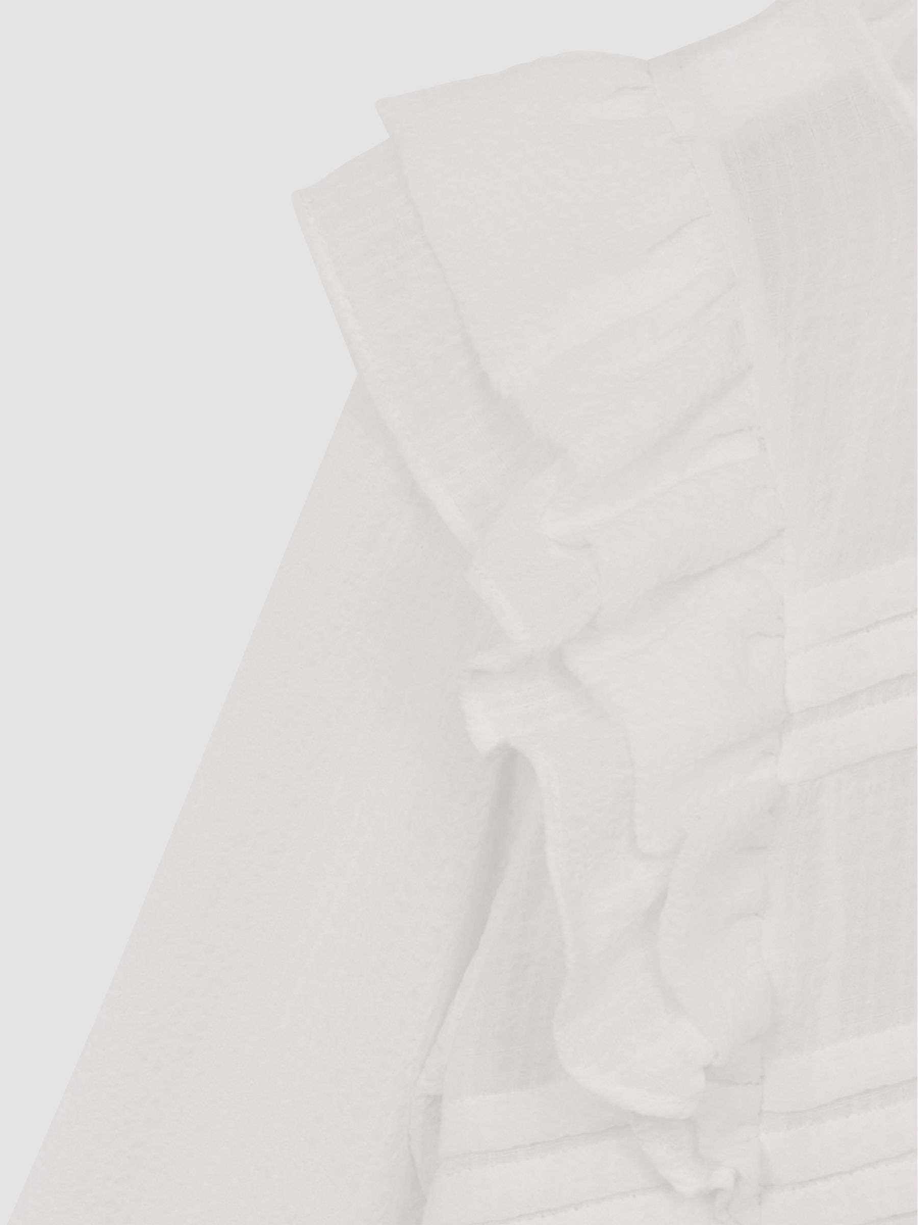Wit - Reiss River Jr blouse met schouderruche