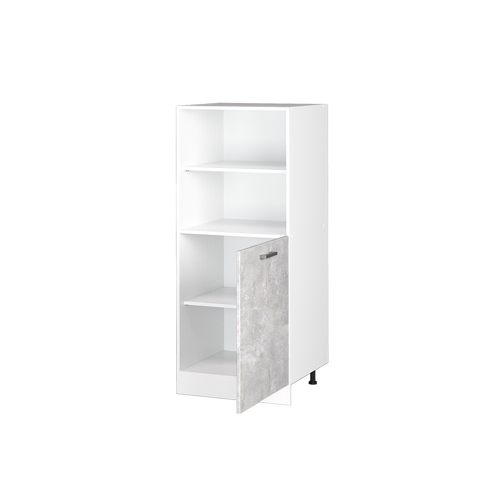 Vicco Backofenumbauschrank Küchenschrank Küchenzeile R-Line 60 cm Weiß Beton kleine Tür