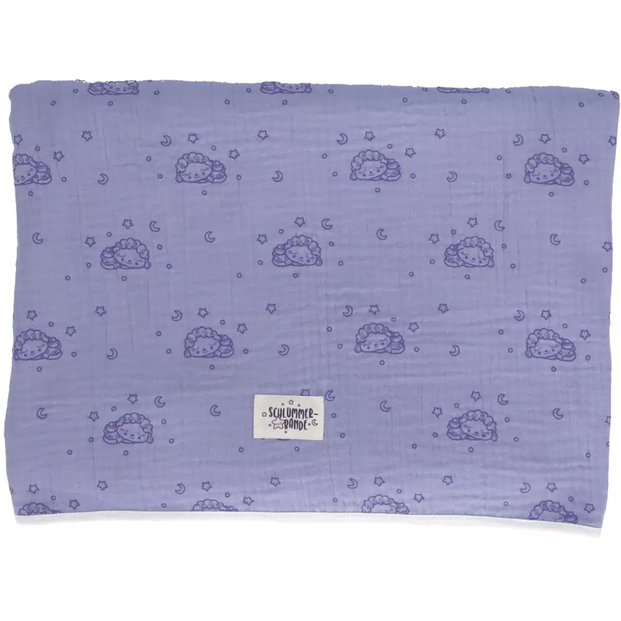 Sterntaler Musselin-Babydecke Schlummerschaf flieder