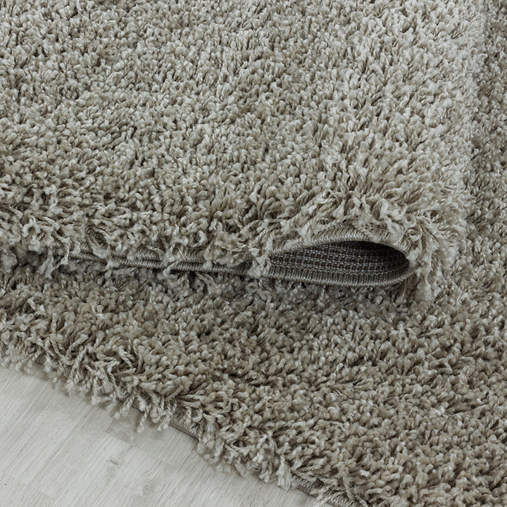 Rond hoogpolig vloerkleed - Softy Beige | Lekker warm