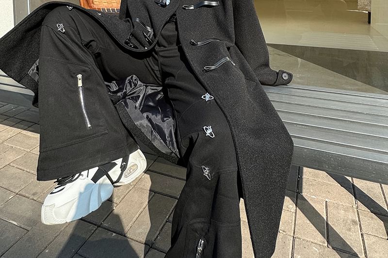 Patow - Effen duffelcoat met capuchon