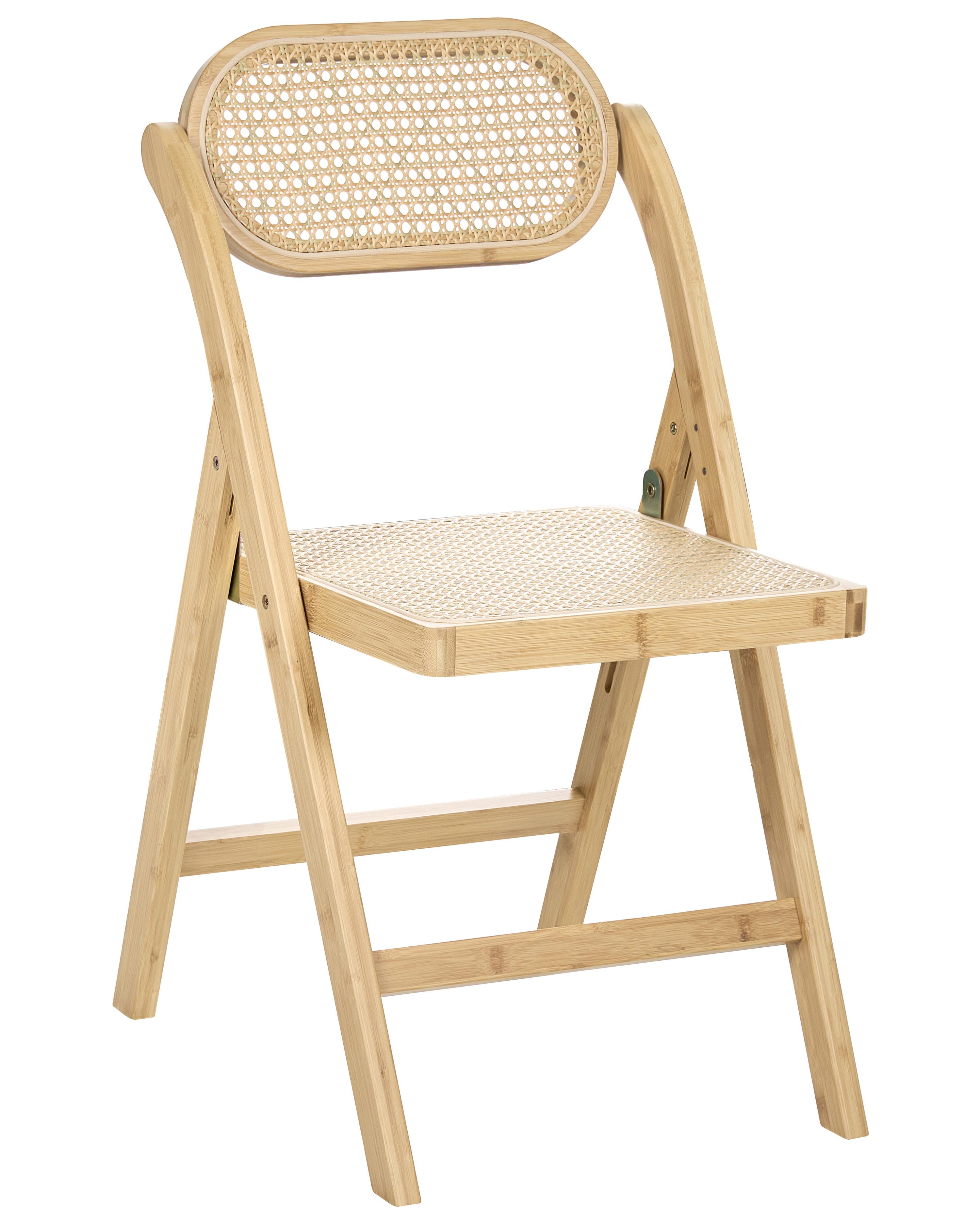 Set van 2 eetkamerstoelen inklapbaar ORAISON Bamboehout Lichtbruin