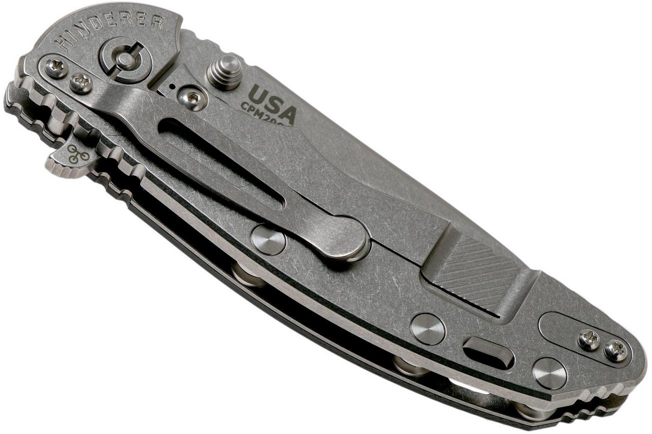 Rick Hinderer XM18 3,5” 20CV Slicer, Black G10 zakmes