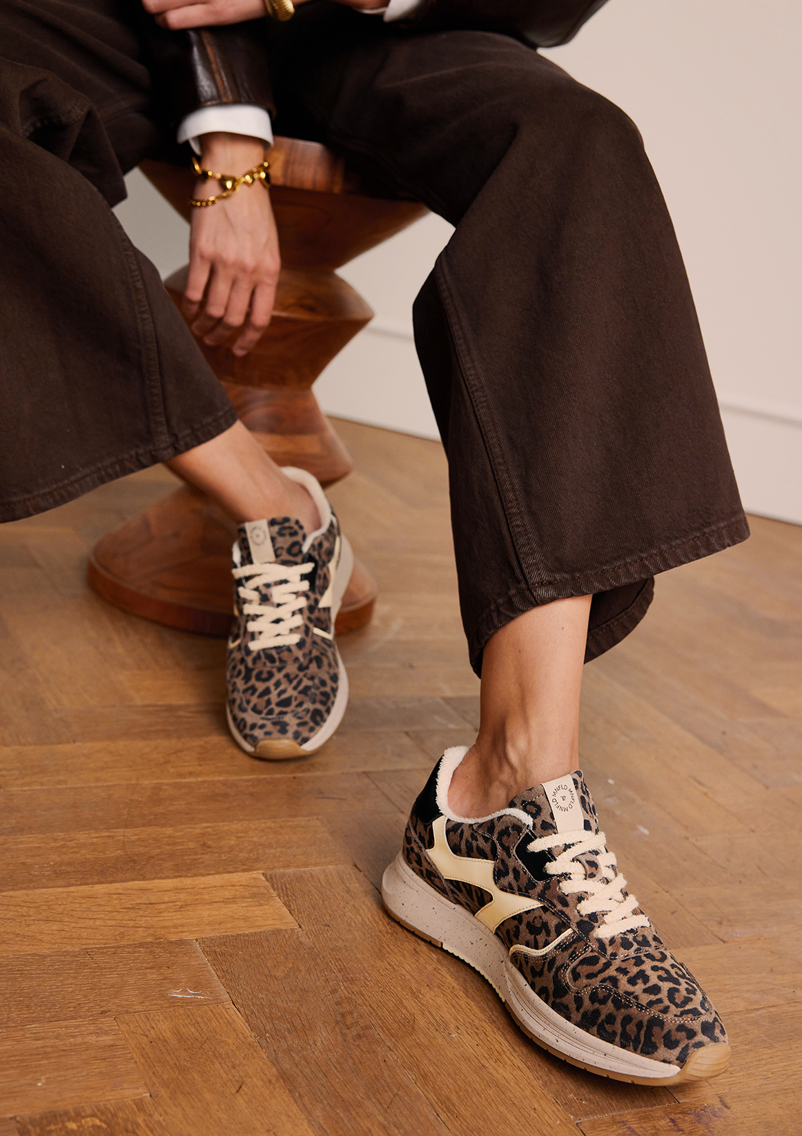 Suède leopard sneakers