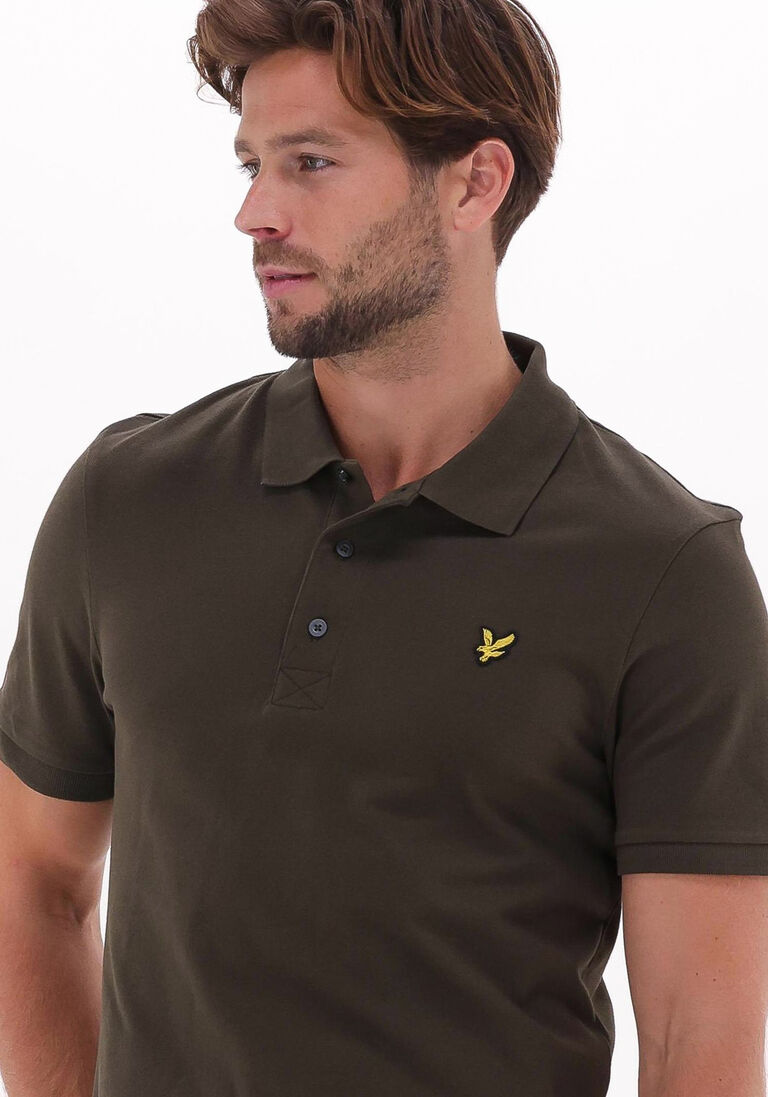 LYLE & SCOTT olijf lyle & scott polo plain polo shirt