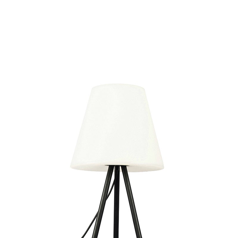 Moderne buitenlamp, zwart met witte kap, IP65 - Virginia