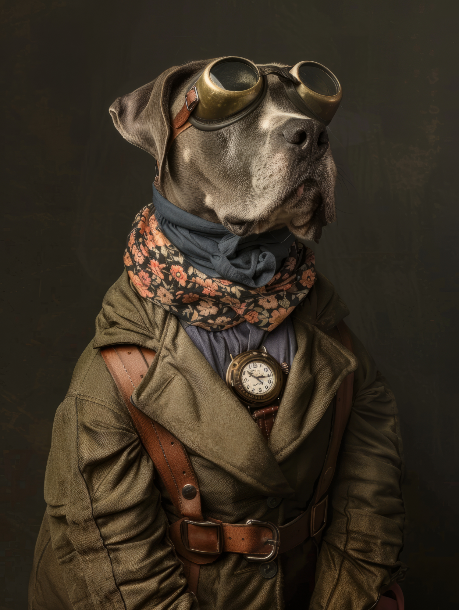 Schildering van een Napolitaanse Mastiff 80x120 cm