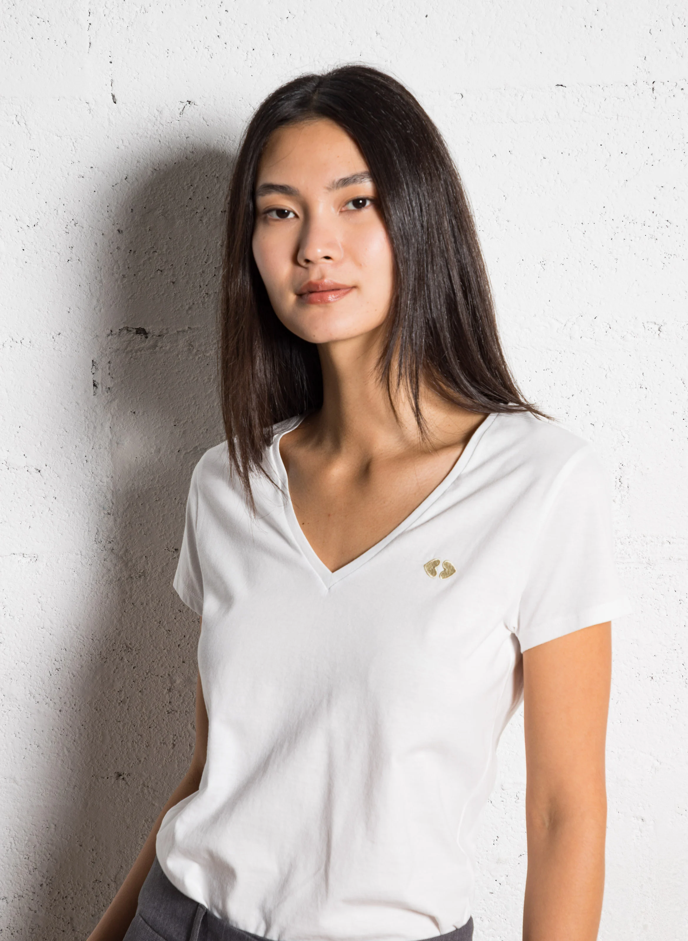 Tee-shirt droit en coton | Blanc