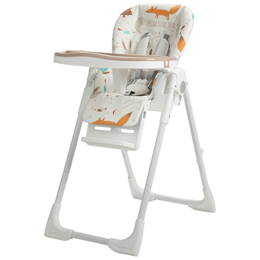 Chaise haute réglable - Renard - Ecru