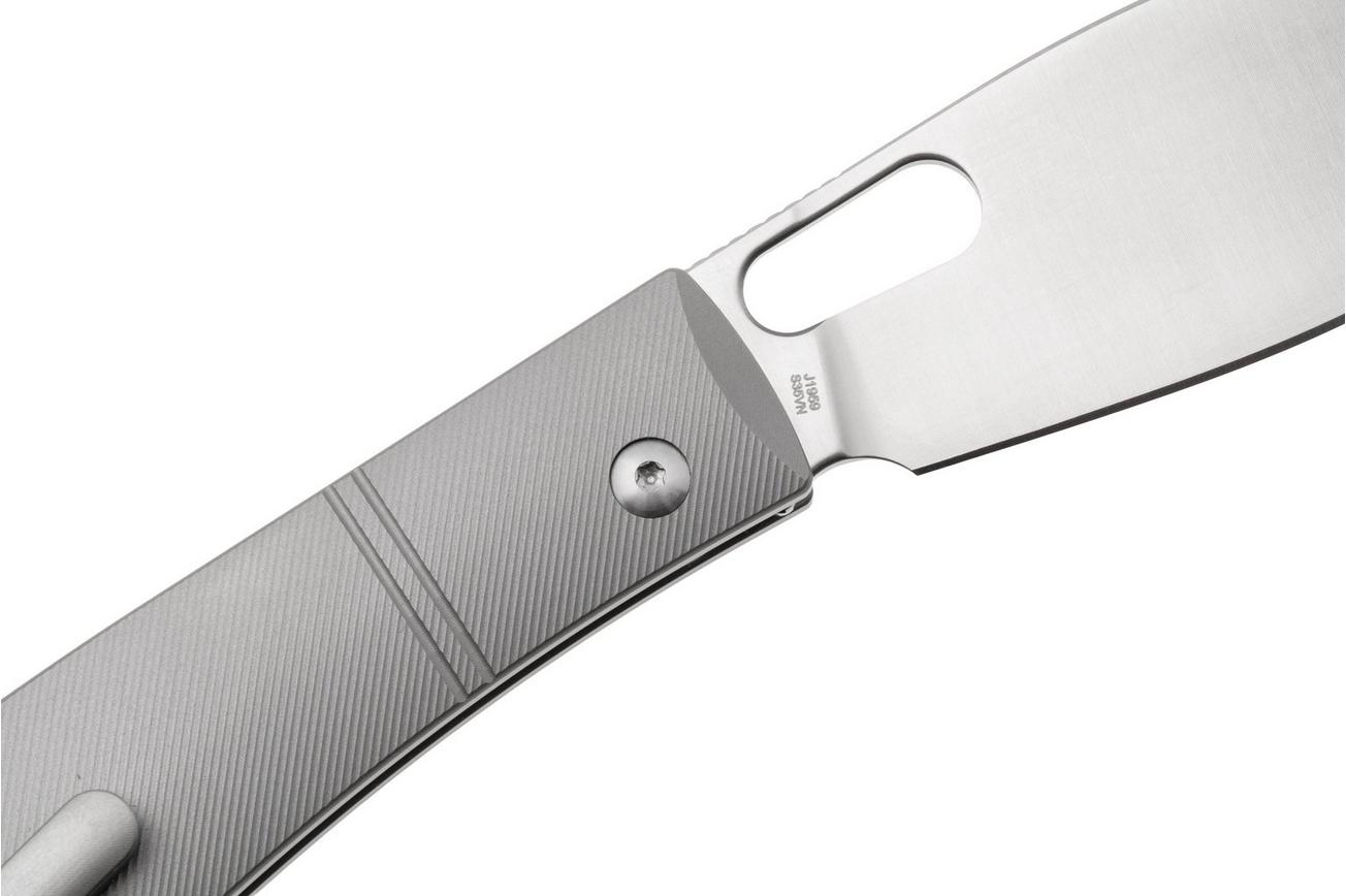 CJRB Sasaya J1959G-GY Satin S35VN, Milled Titanium, zakmes