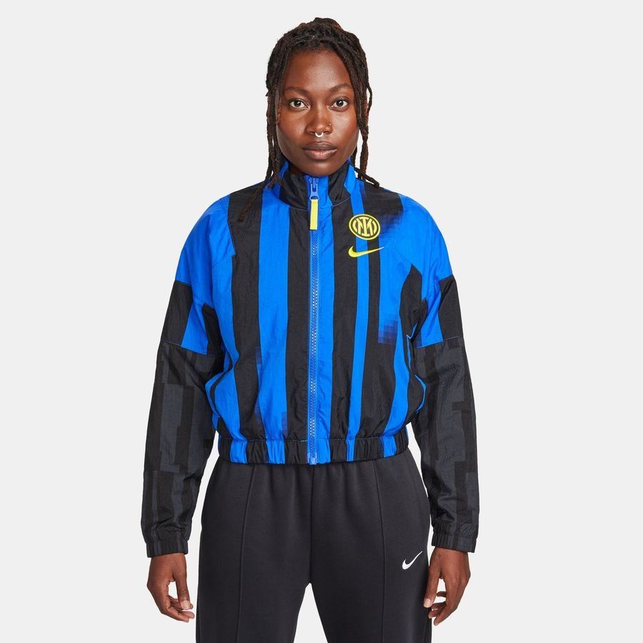 Inter Milan Veste Courtside Lightweight - Bleu/Noir/Jaune Femme