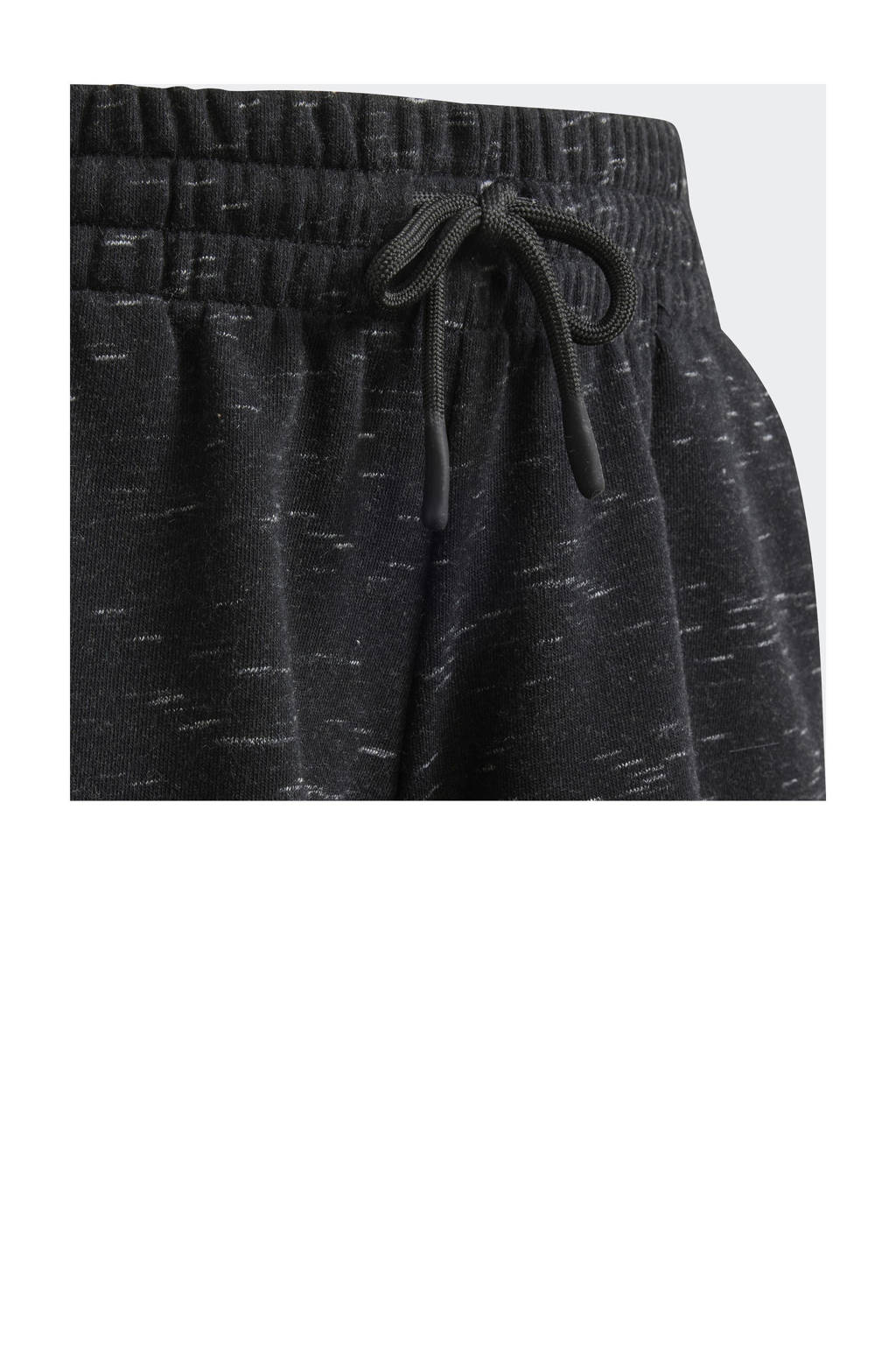 adidas regular fit sweatshort zwart melange/wit