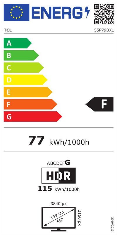 TCL - 55P79B - LED-tv - 55 inch - 4K - Met Dolby Vision en Dolby Atmos