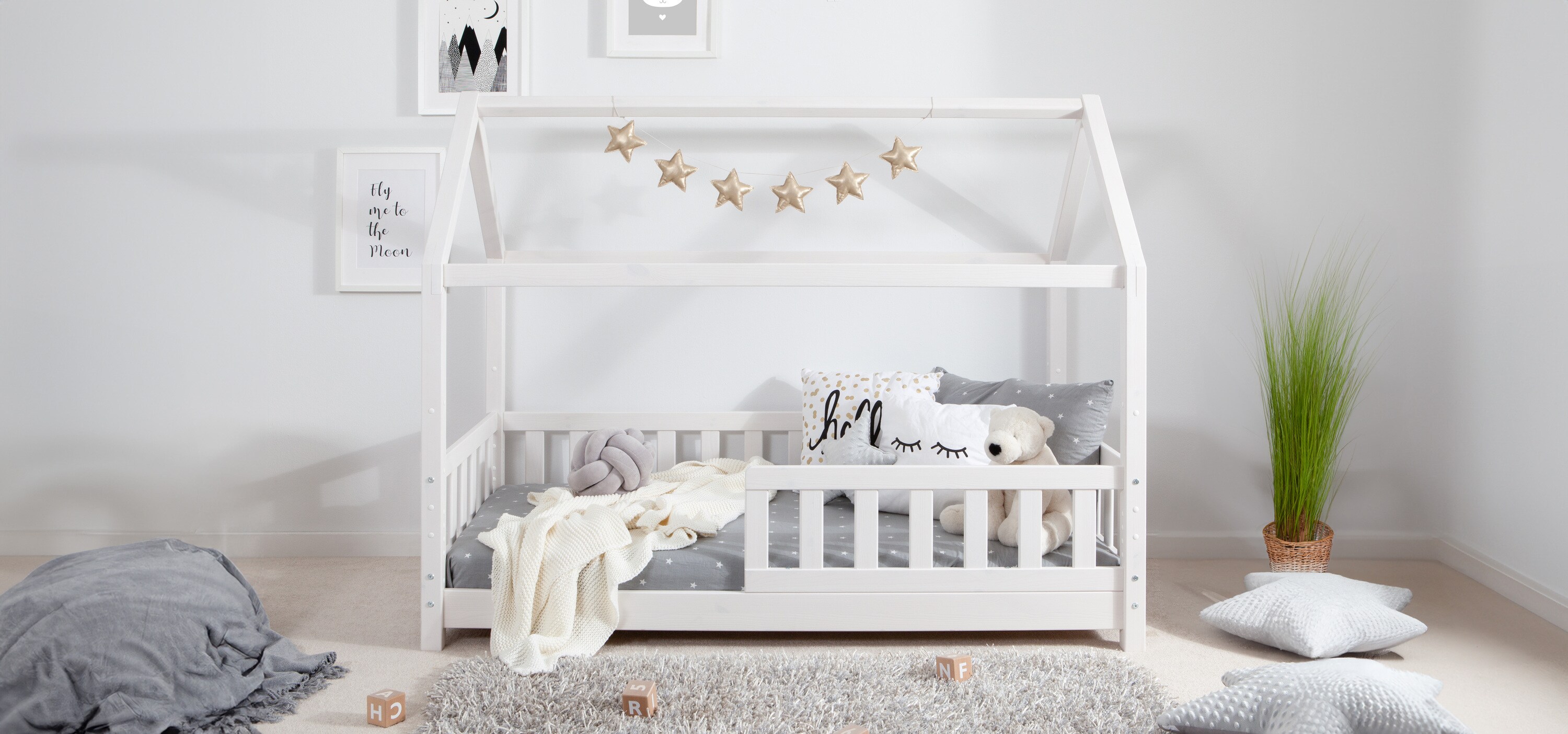 TiCAA Kinderbett Hausbett 